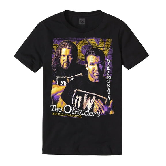 Men's Black The Outsiders Retro Hostile Takeover T-Shirt