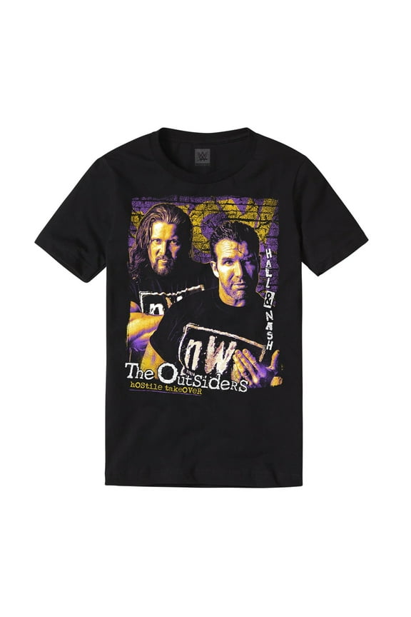 Men's Black The Outsiders Retro Hostile Takeover T-Shirt