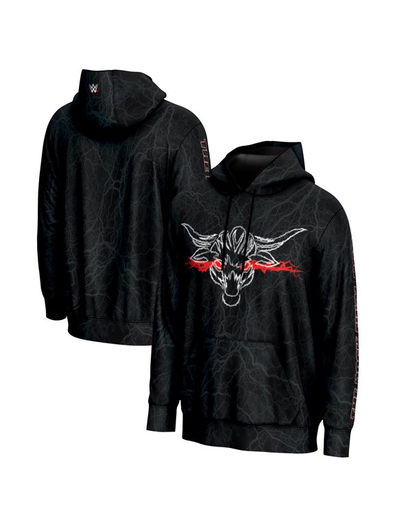 Men's Black The Rock The Final Boss Logo Pullover Hoodie