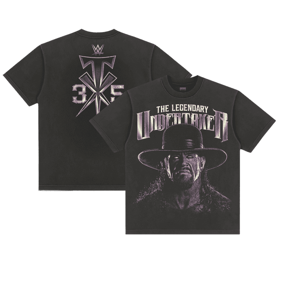 Men's Black The Undertaker 35 Years Close-Up Boxy T-Shirt