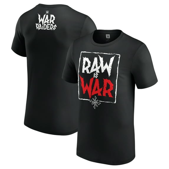 Men's Black The War Raiders Raw Is War T-Shirt