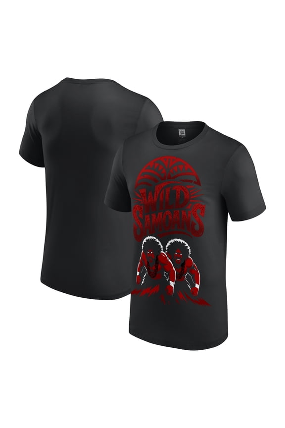 Men's Black The Wild Samoans Illustrated T-Shirt