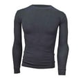 thumbnail image 1 of Men's Black Thermal Long Sleeve Crew Neck Top Size XL, 1 of 5