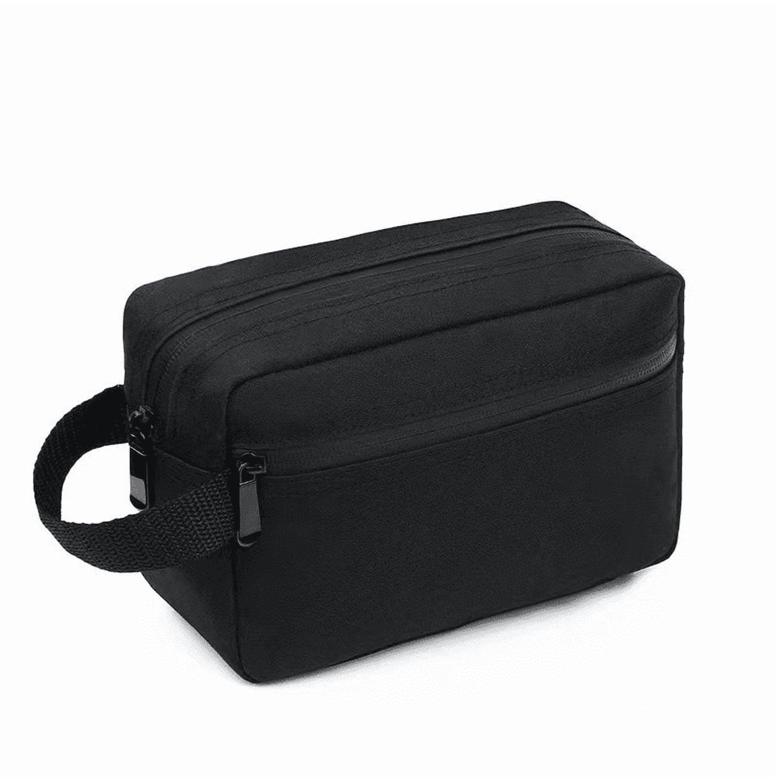 Men's Black Toiletry Bag, Portable Travel Toiletry Storage Bag With Handle, Waterproof Shaving And Makeup Storage Bag, Travel Essentials
