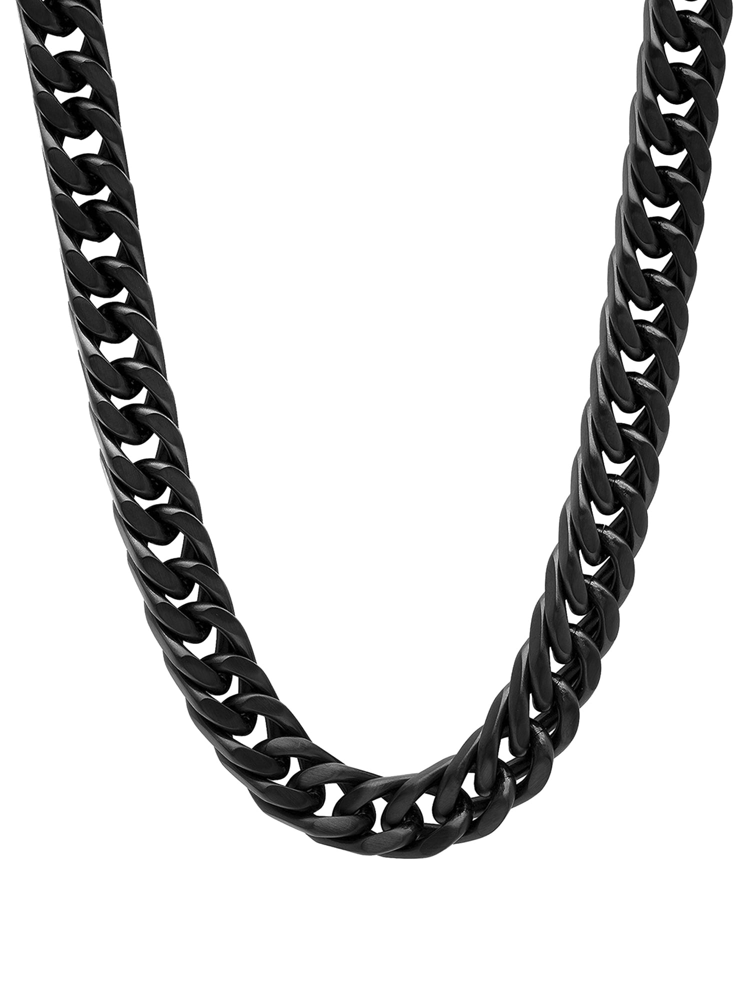 Men's Black Tone Stainless Steel Curb Link Chain Necklace 20" - Brilliance Fine Jewelry