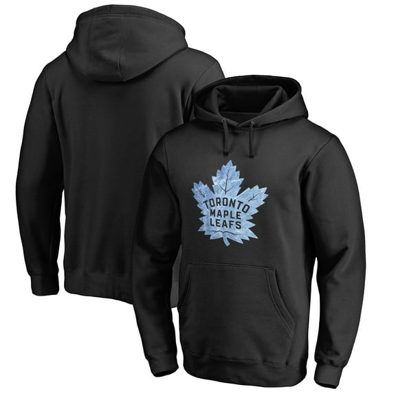 Men's Black Toronto Maple Leafs Rinkside Pond Hockey Pullover Hoodie