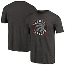 Men's Black Toronto Raptors Distressed Logo Tri-Blend T-Shirt