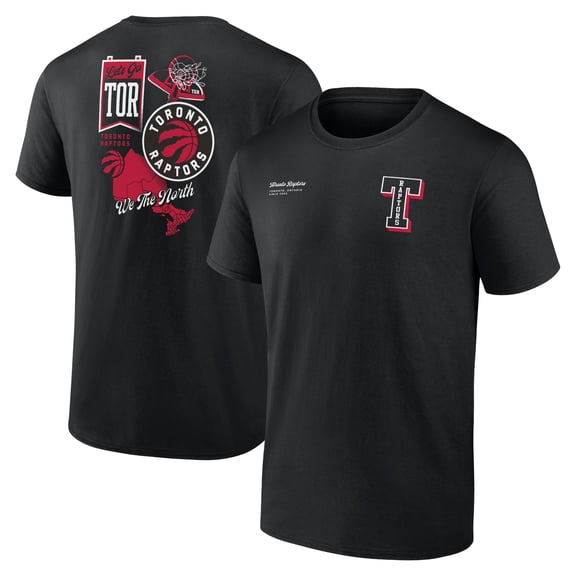 Men's Black Toronto Raptors Split Zone T-Shirt