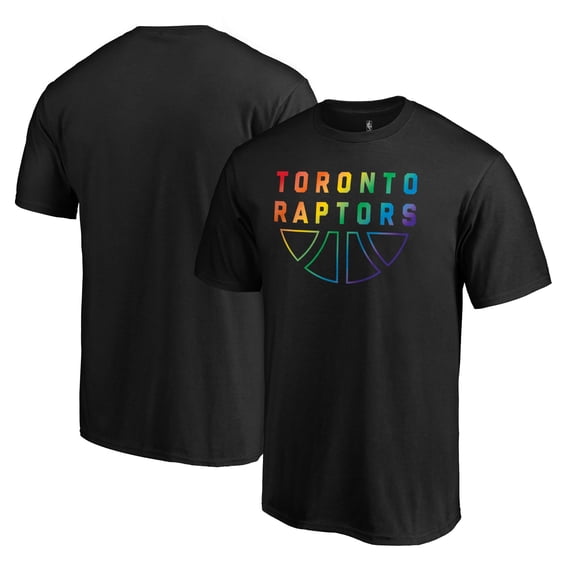 Men's Black Toronto Raptors Team Pride Wordmark T-Shirt