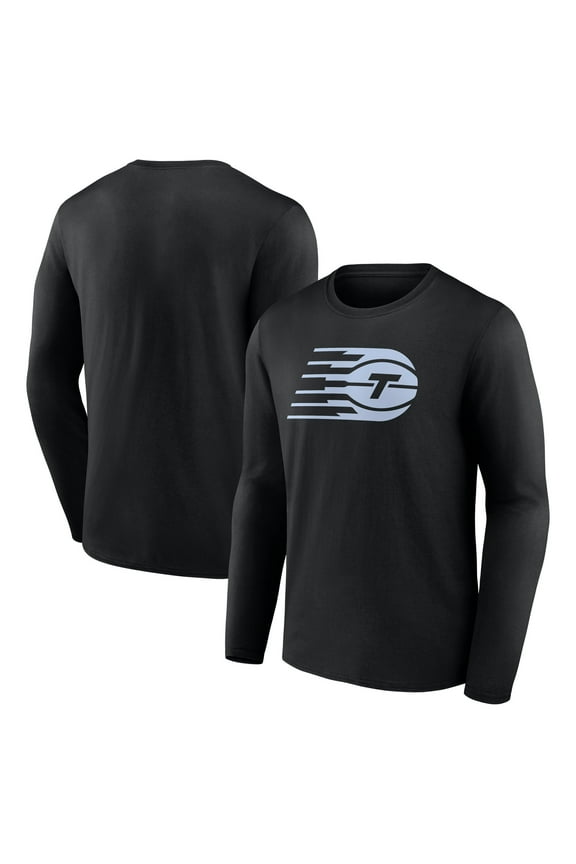 Men's Black Toronto Tempo Primary Logo Long Sleeve T-Shirt