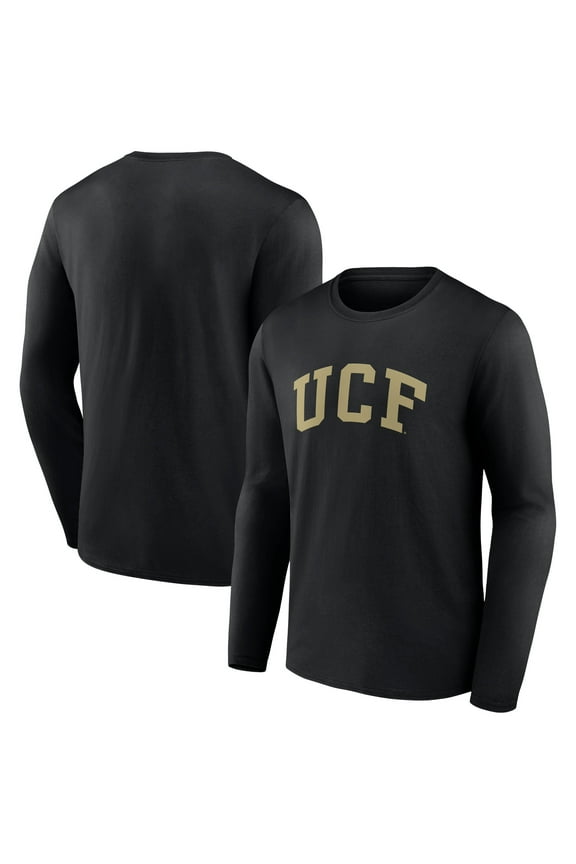 Men's Black UCF Knights Basic Arch Long Sleeve T-Shirt