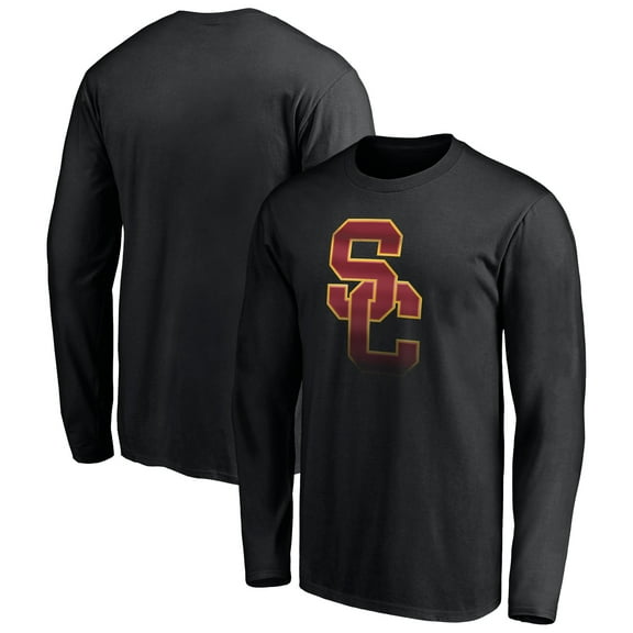 Men's Black USC Trojans Midnight Mascot Long Sleeve T-Shirt