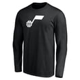 thumbnail image 1 of Men's Black Utah Jazz Primary Logo Team Long Sleeve T-Shirt, 1 of 3