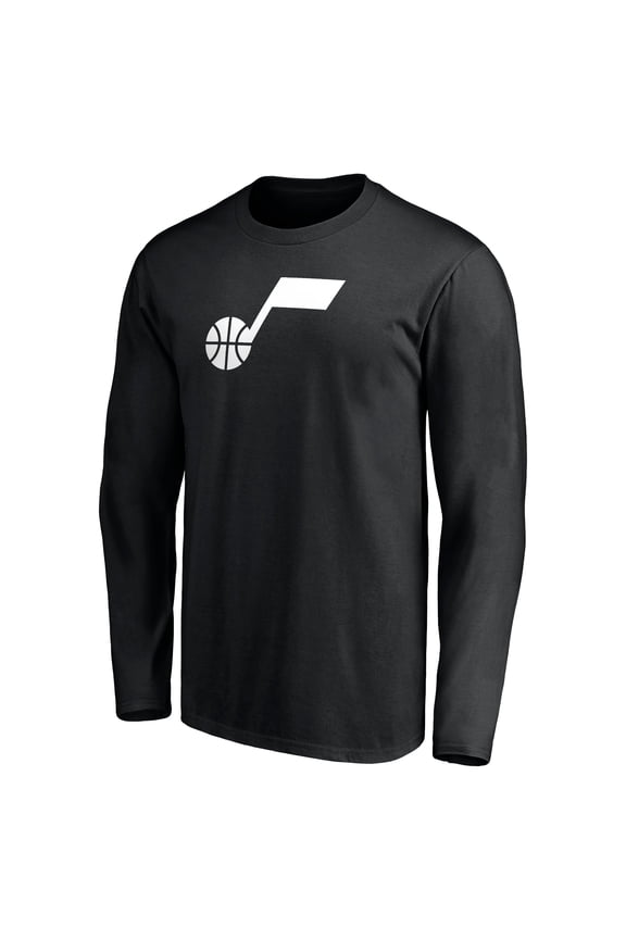 Men's Black Utah Jazz Primary Logo Team Long Sleeve T-Shirt