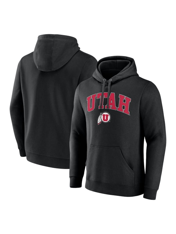 Men's Black Utah Utes Campus Pullover Hoodie