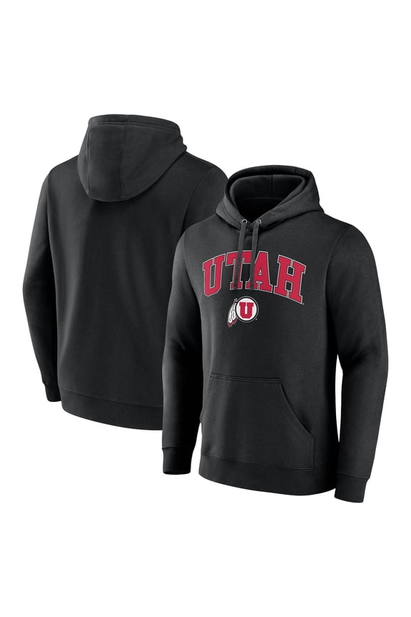 Men's Black Utah Utes Campus Pullover Hoodie