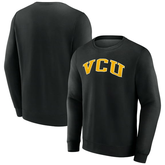 Men's Black VCU Rams Short Name Fleece Pullover Sweatshirt