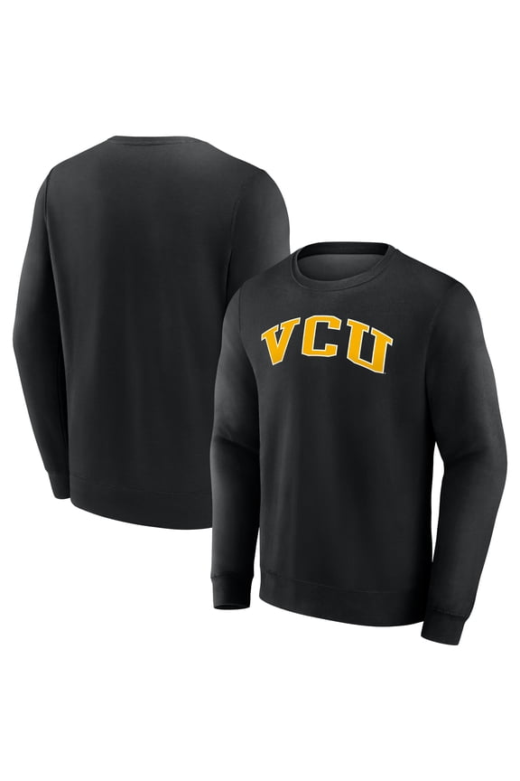 Men's Black VCU Rams Short Name Fleece Pullover Sweatshirt