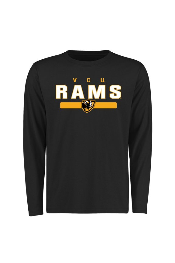 Men's Black VCU Rams Team Strong Long Sleeve T-Shirt