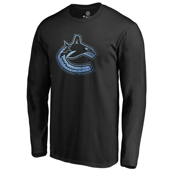 Men's Black Vancouver Canucks Pond Hockey Long Sleeve T-Shirt