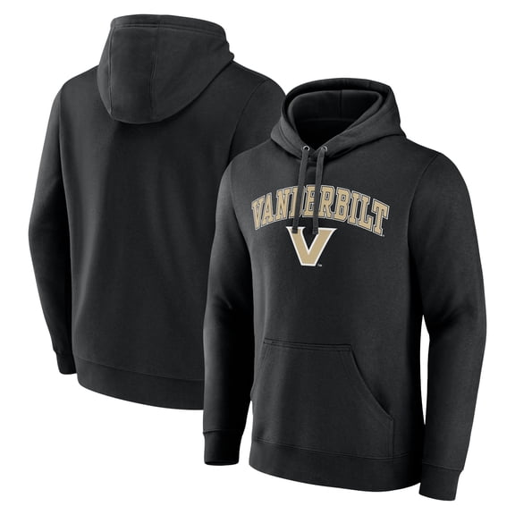 Men's Black Vanderbilt Commodores Campus Pullover Hoodie