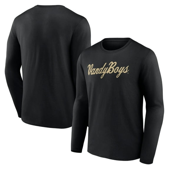 Men's Black Vanderbilt Commodores Vandy Boys Long Sleeve T-Shirt