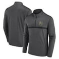 thumbnail image 1 of Men's Logo Athletic Heather Charcoal Vegas Golden Knights Head-to-Head Raglan Quarter-Zip Top, 1 of 3