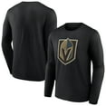 thumbnail image 1 of Men's Black Vegas Golden Knights Primary Logo Team Long Sleeve T-Shirt, 1 of 3