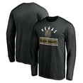 thumbnail image 1 of Men's Black Vegas Golden Knights Team Arch Knockout Long Sleeve T-Shirt, 1 of 3