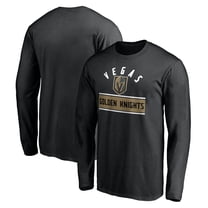 Men's Black Vegas Golden Knights Team Arch Knockout Long Sleeve T-Shirt