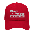 thumbnail image 1 of Men's Black Voices For Trump Baseball Cap, Red, 1 of 4