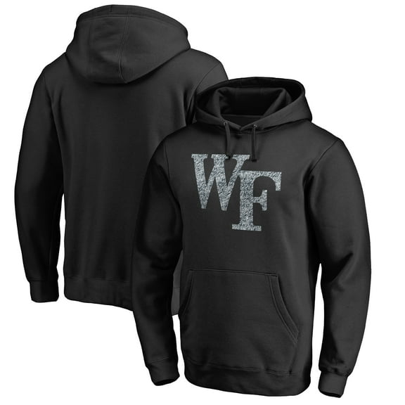 Men's Black Wake Forest Demon Deacons Static Logo Pullover Hoodie