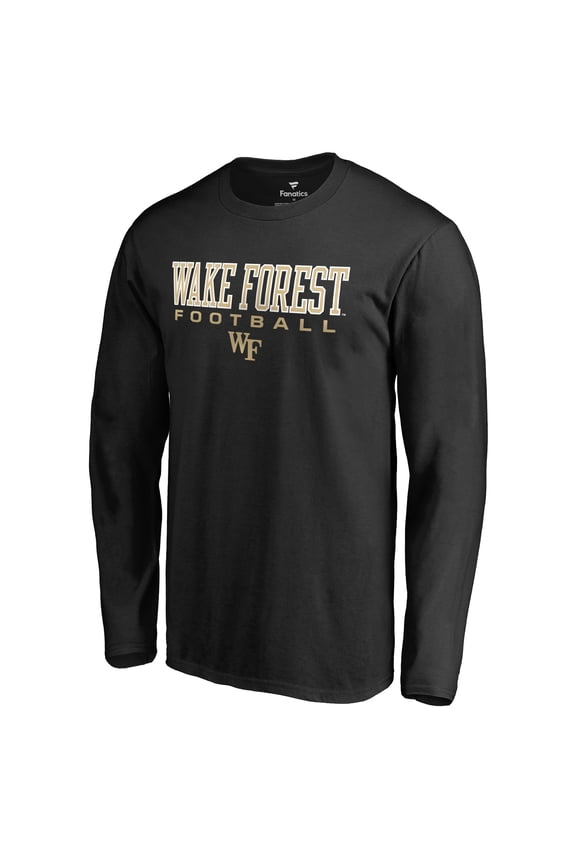 Men's Black Wake Forest Demon Deacons Team Unity Football Long Sleeve T-Shirt