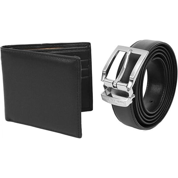 Men's Black Wallet & Belt Set