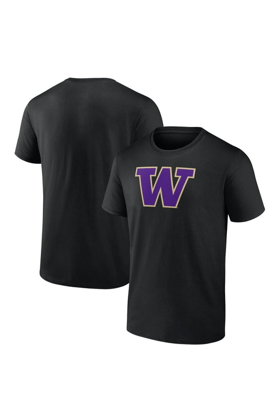 Men's Black Washington Huskies Primary Team Logo T-Shirt