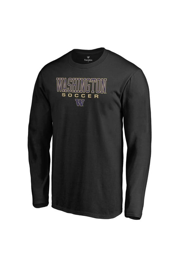 Men's Black Washington Huskies Team Unity Soccer Long Sleeve T-Shirt