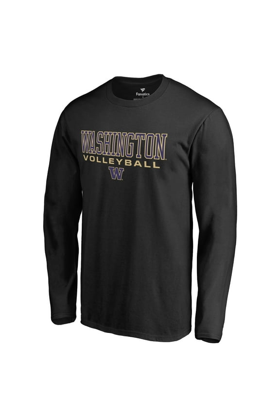 Men's Black Washington Huskies Team Unity Volleyball Long Sleeve T-Shirt