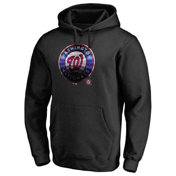 Men's Black Washington Nationals Midnight Mascot Pullover Hoodie