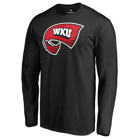 Men's Black Western Kentucky Hilltoppers Primary Logo Long Sleeve T-Shirt