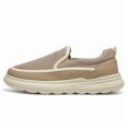 thumbnail image 1 of Men's Black & White Two-Tone Slip-On Casual Shoes, Lightweight Platform Loafers, 1 of 10