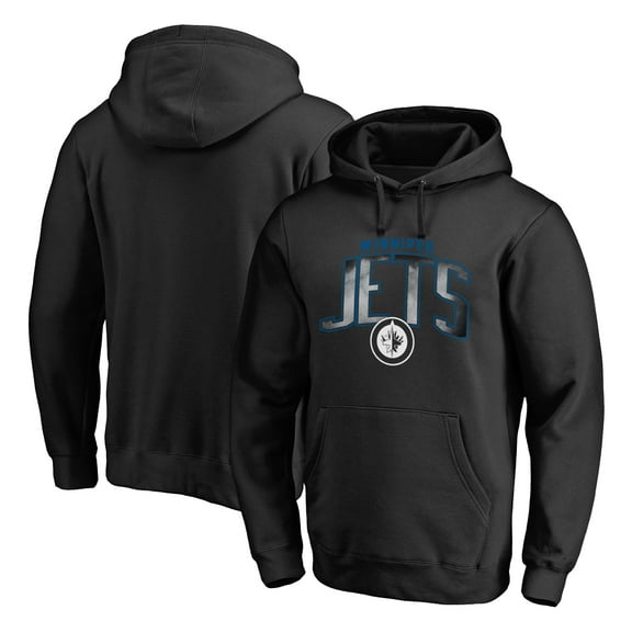 Men's Black Winnipeg Jets Arch Smoke Pullover Hoodie