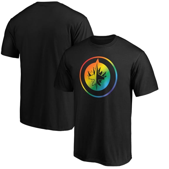 Men's Black Winnipeg Jets Team Pride Logo T-Shirt