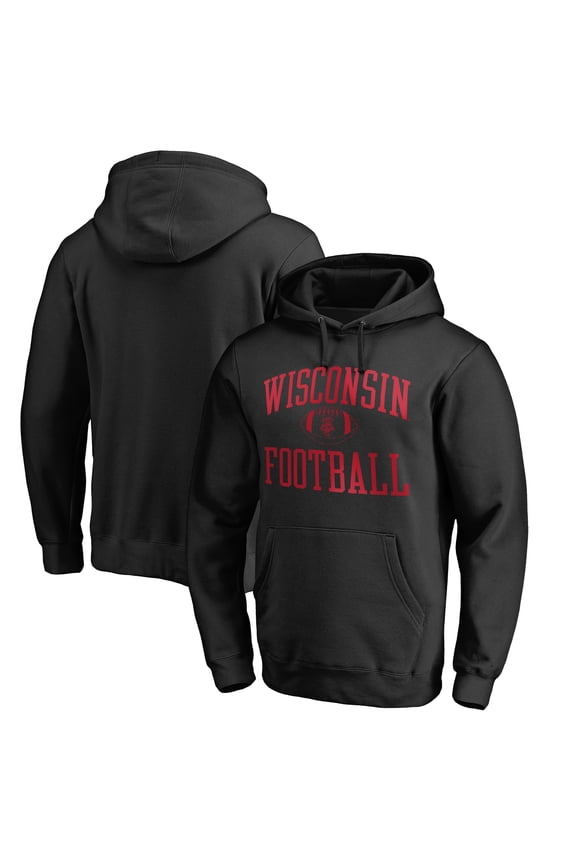 Men's Black Wisconsin Badgers First Sprint Pullover Hoodie