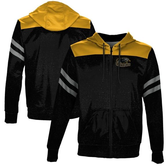 Men's Black Wisconsin-Milwaukee Panthers Full-Zip Hoodie