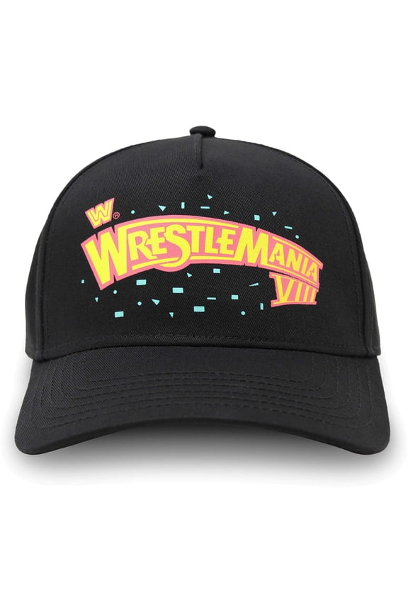 Men's Black WrestleMania VIII Adjustable Hat