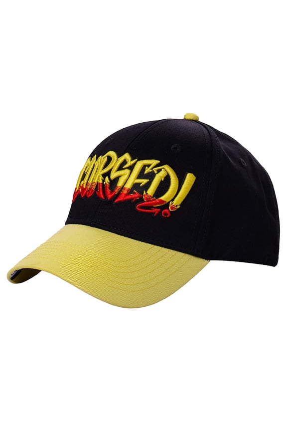 Men's Black/Yellow Danhausen Cursed Adjustable Hat