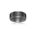 thumbnail image 1 of Men's Black Zirconium 6 MM Flat Edge Ring for Men - Size 8.5, 1 of 8