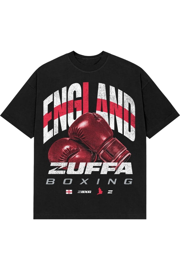 Men's  Black Zuffa Boxing England T-Shirt