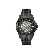 Bulova Mens Automatic Black IP Watch with Skeleton Dial - 98A147