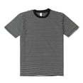 thumbnail image 1 of Men's Black and White Striped T-Shirt Casual Cotton T-Shirt Tops Simple Versatile Thin T-Shirt-S, 1 of 6